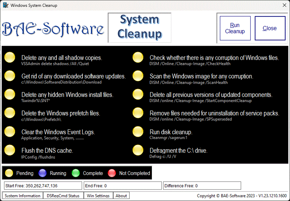 Windows System Cleanup